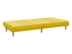 Sofá|vidaxl Sofá-cama tecido -claro Amarelo