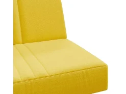 Sofá|vidaxl Sofá-cama tecido -claro Amarelo