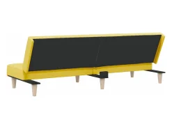 Sofá|vidaxl Sofá-cama tecido -claro Amarelo