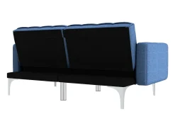 Sofá*vidaxl Sofá-cama tecido Azul