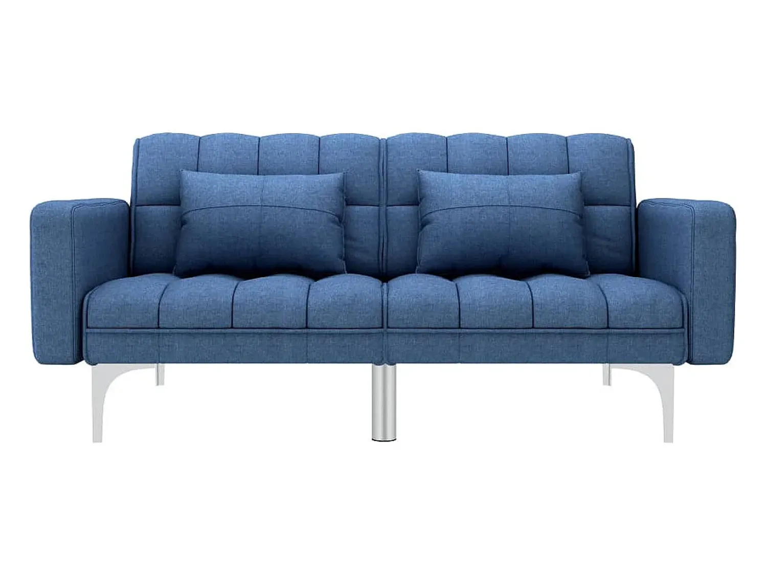 Sofá*vidaxl Sofá-cama tecido Azul