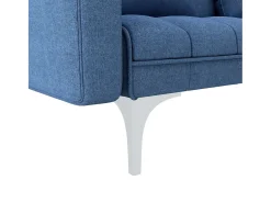 Sofá*vidaxl Sofá-cama tecido Azul