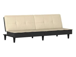Best vidaxl Sofá-cama tecido Creme