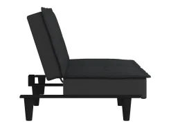 Hot vidaxl Sofá-cama tecido Preto