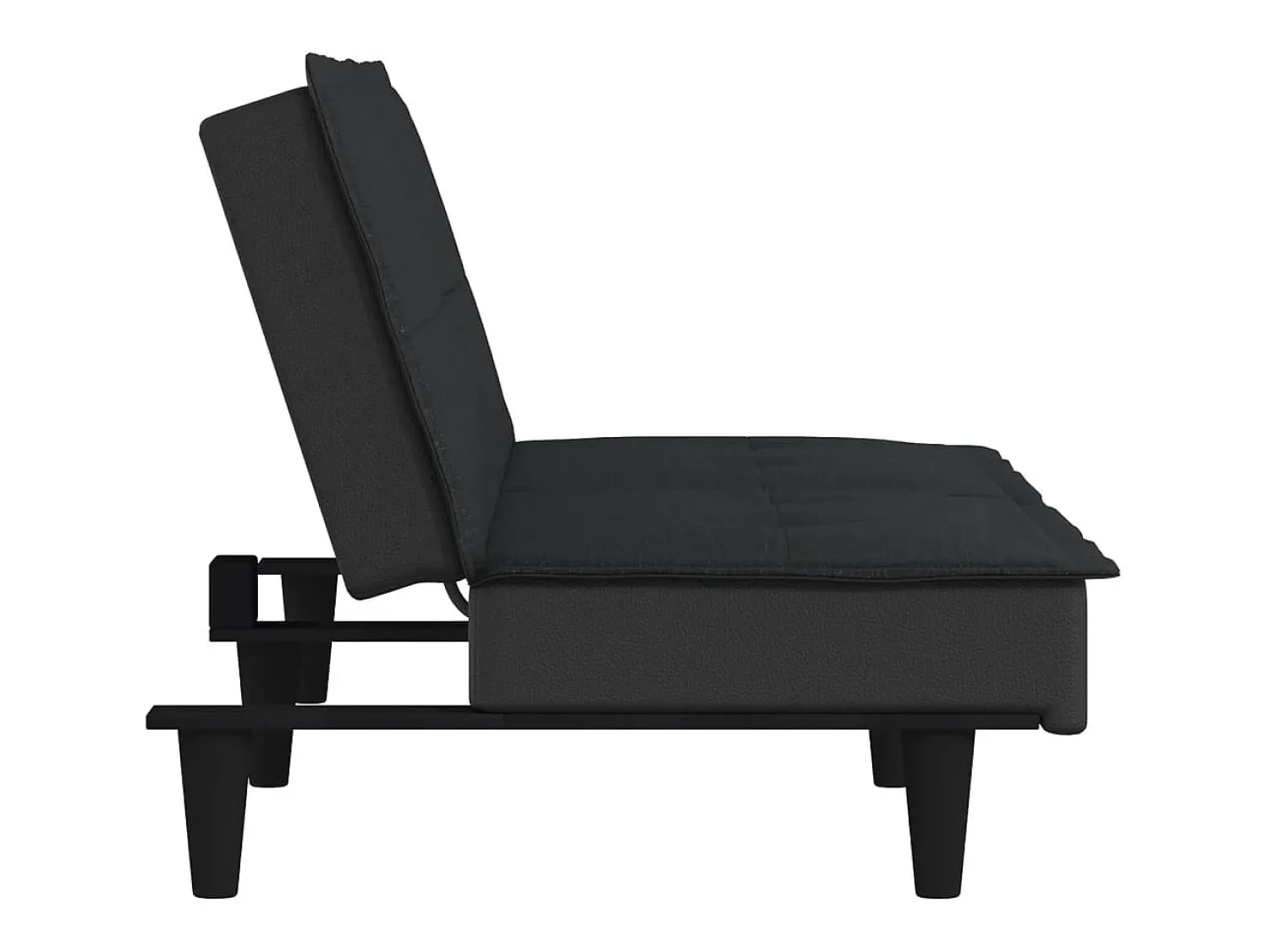 Hot vidaxl Sofá-cama tecido Preto
