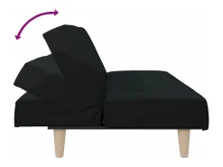 Sofá|vidaxl Sofá-cama tecido Preto
