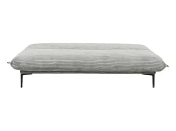 Sofá|Price Factory Sofá-cama VELARIS – Tecido de veludo cinza escuro – Estrutura de madeira – Colchão integrado – Elegante e compacto Cinzento