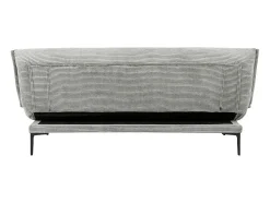 Sofá|Price Factory Sofá-cama VELARIS – Tecido de veludo cinza escuro – Estrutura de madeira – Colchão integrado – Elegante e compacto Cinzento