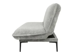 Sofá|Price Factory Sofá-cama VELARIS – Tecido de veludo cinza escuro – Estrutura de madeira – Colchão integrado – Elegante e compacto Cinzento
