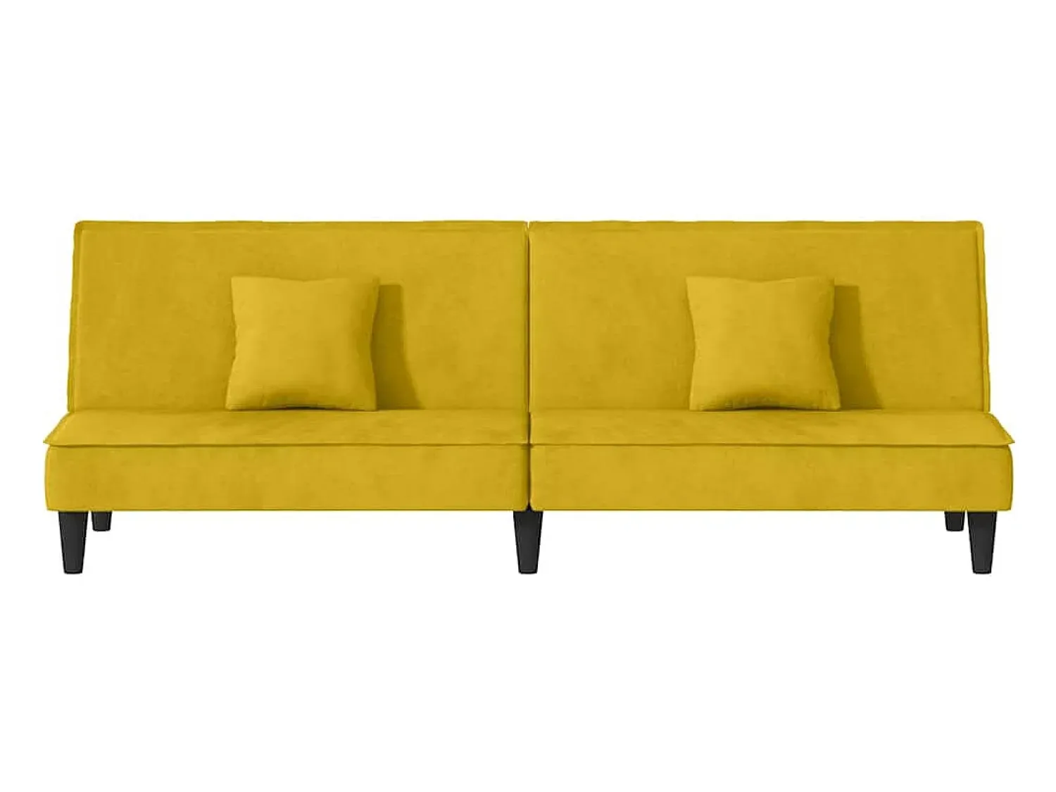 Online vidaxl Sofá-cama veludo Amarelo