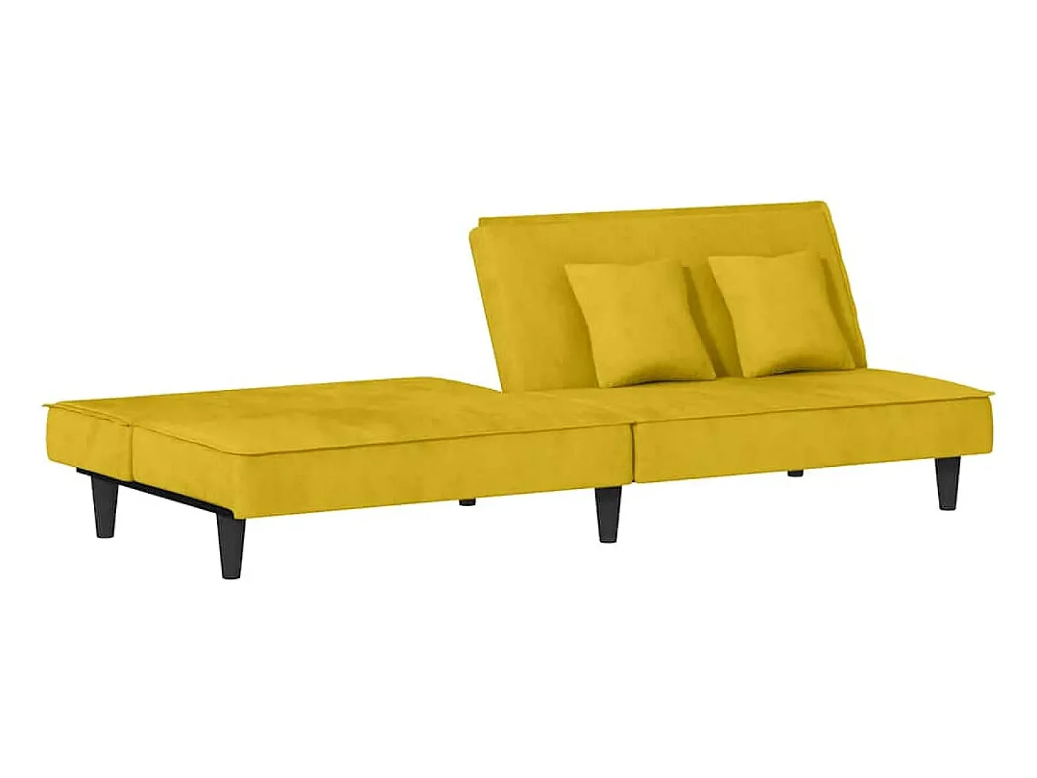 Online vidaxl Sofá-cama veludo Amarelo
