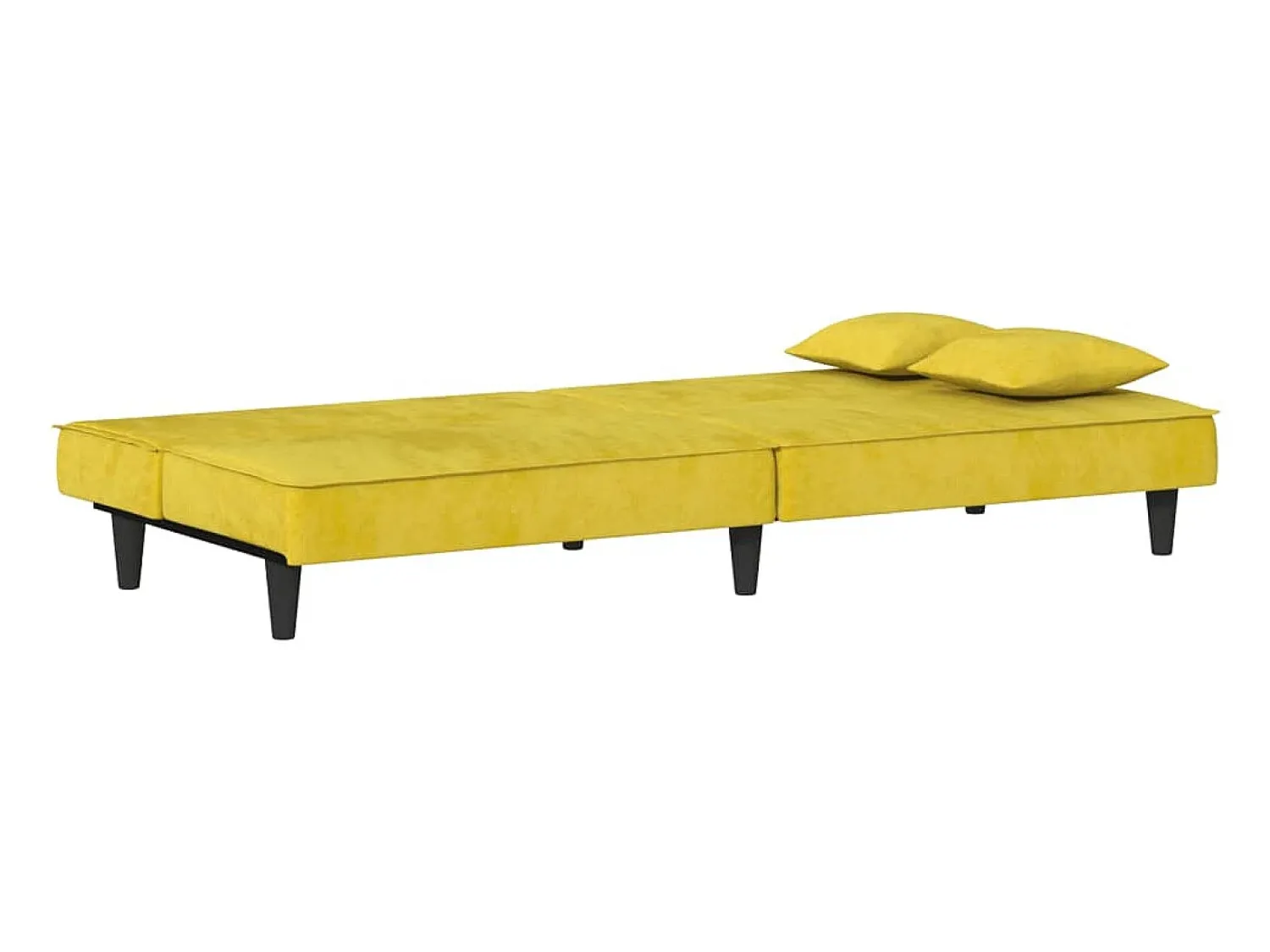 Online vidaxl Sofá-cama veludo Amarelo