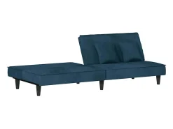 Sofá*vidaxl Sofá-cama veludo Azul