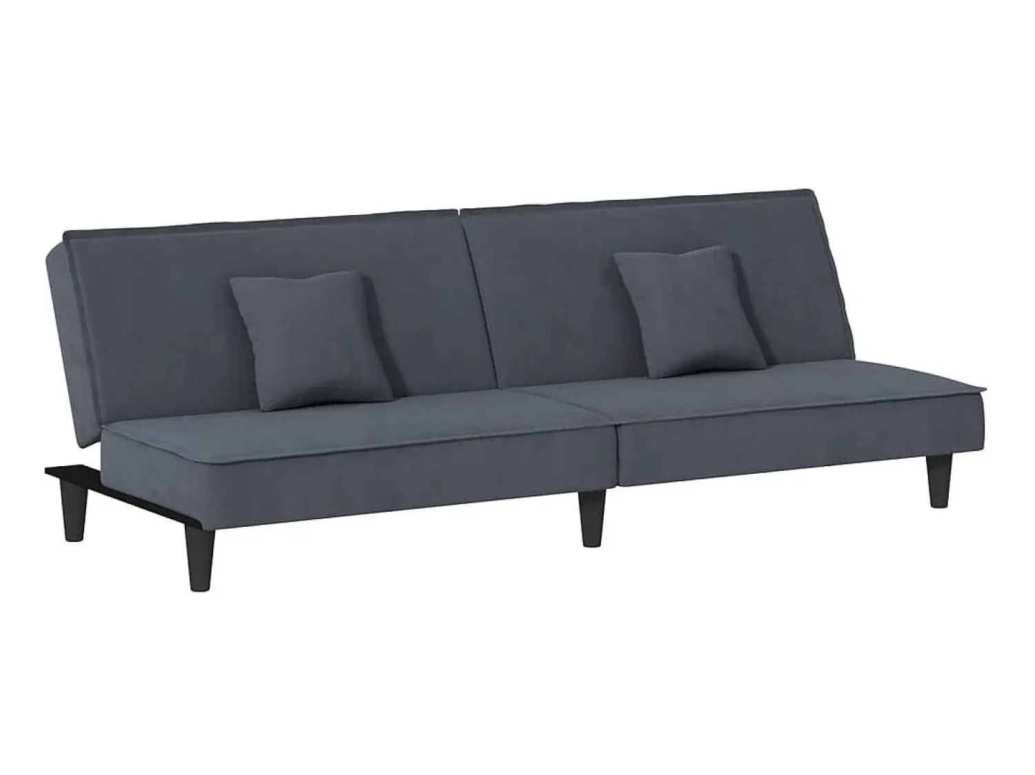 Sofá| Sofá-cama veludo -escuro PT121814 Cinzento
