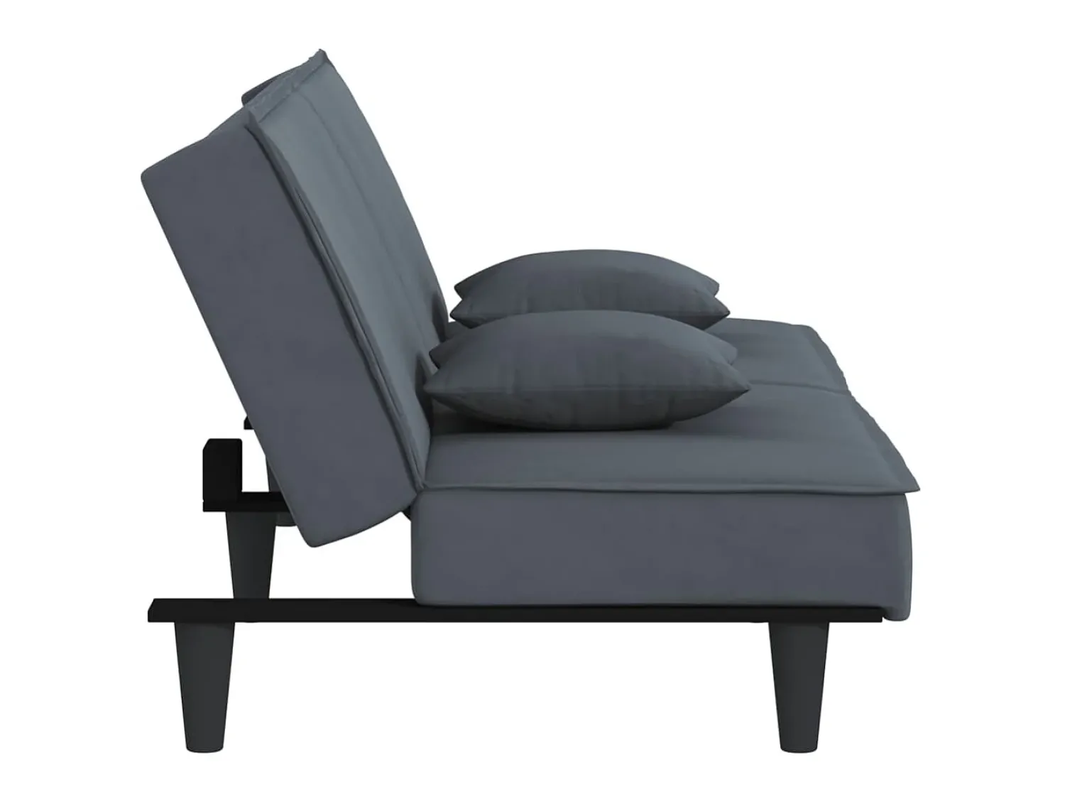 Sofá| Sofá-cama veludo -escuro PT121814 Cinzento