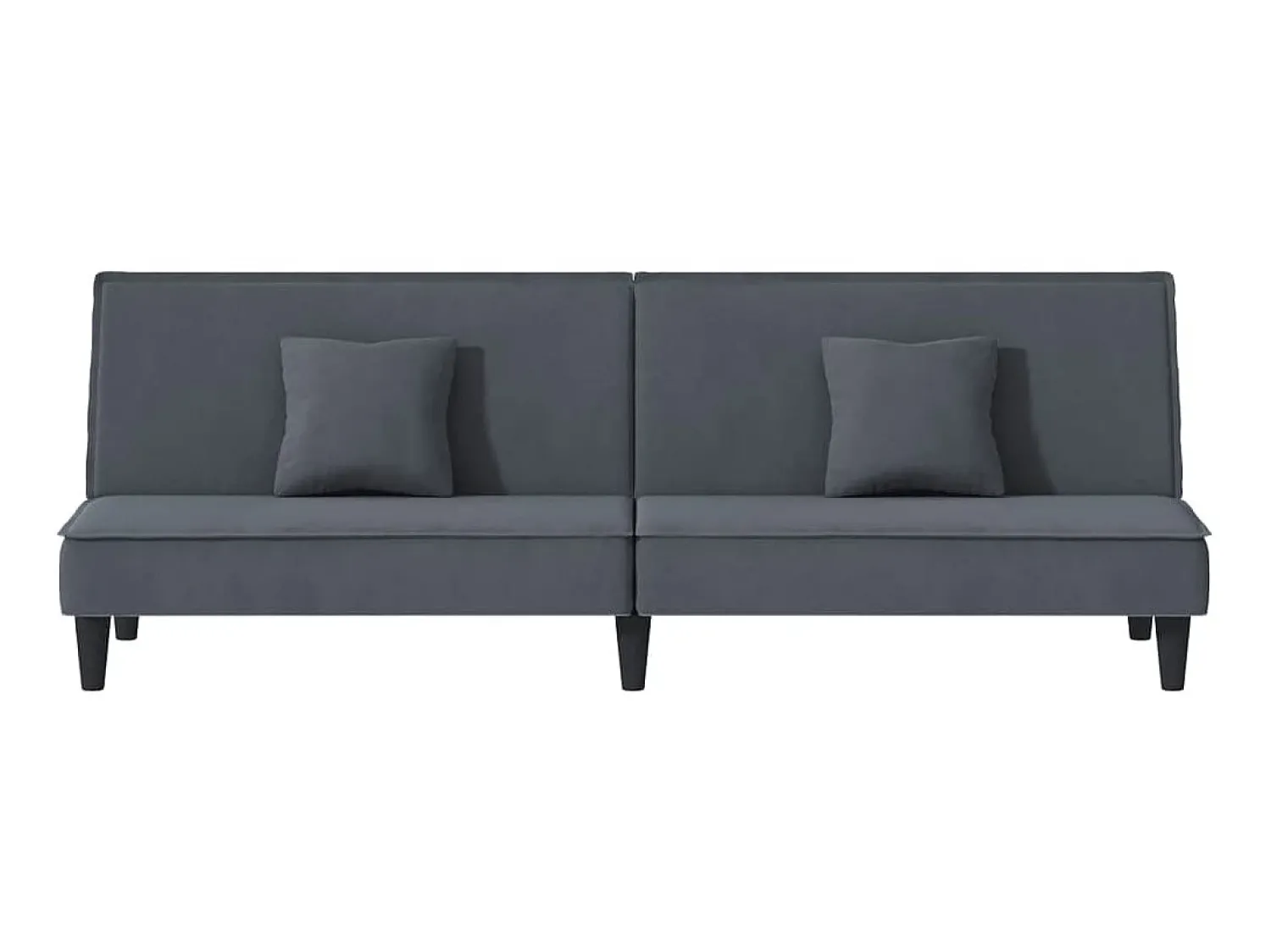 Sofá| Sofá-cama veludo -escuro PT121814 Cinzento