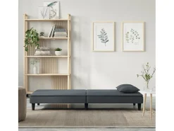 Sofá| Sofá-cama veludo -escuro PT121814 Cinzento