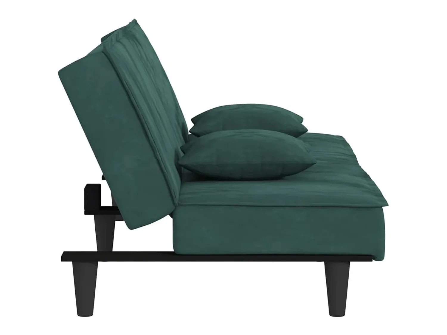 Sofá*vidaxl Sofá-cama veludo -escuro Verde