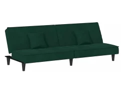 Sofá*vidaxl Sofá-cama veludo -escuro Verde