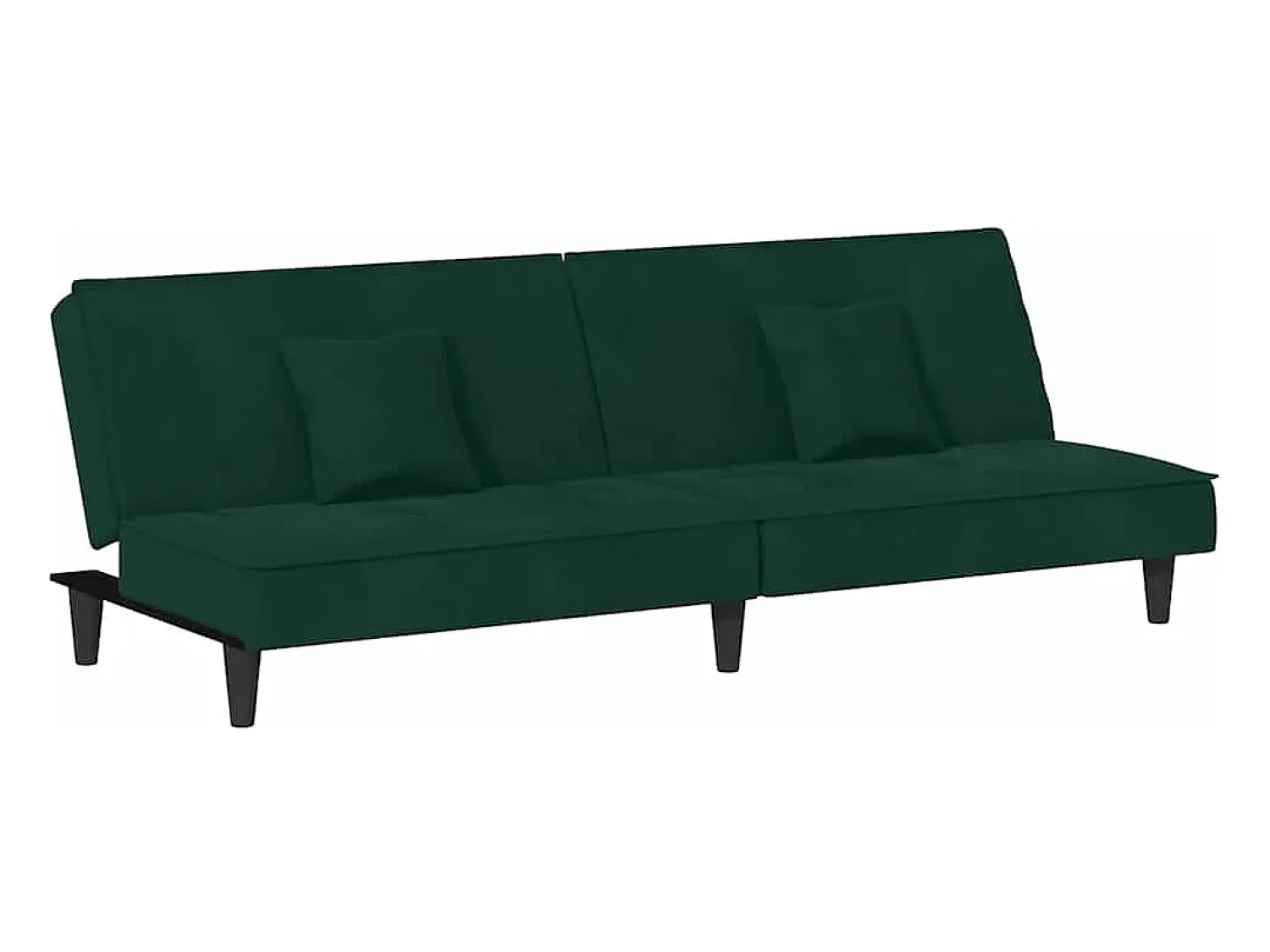 Sofá*vidaxl Sofá-cama veludo -escuro Verde