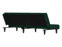 Sofá*vidaxl Sofá-cama veludo -escuro Verde