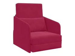 vidaxl Sofá-Cama Vinho 65 x 80 x 83 cm Veludo^ Sofá