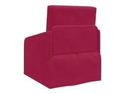 vidaxl Sofá-Cama Vinho 65 x 80 x 83 cm Veludo^ Sofá