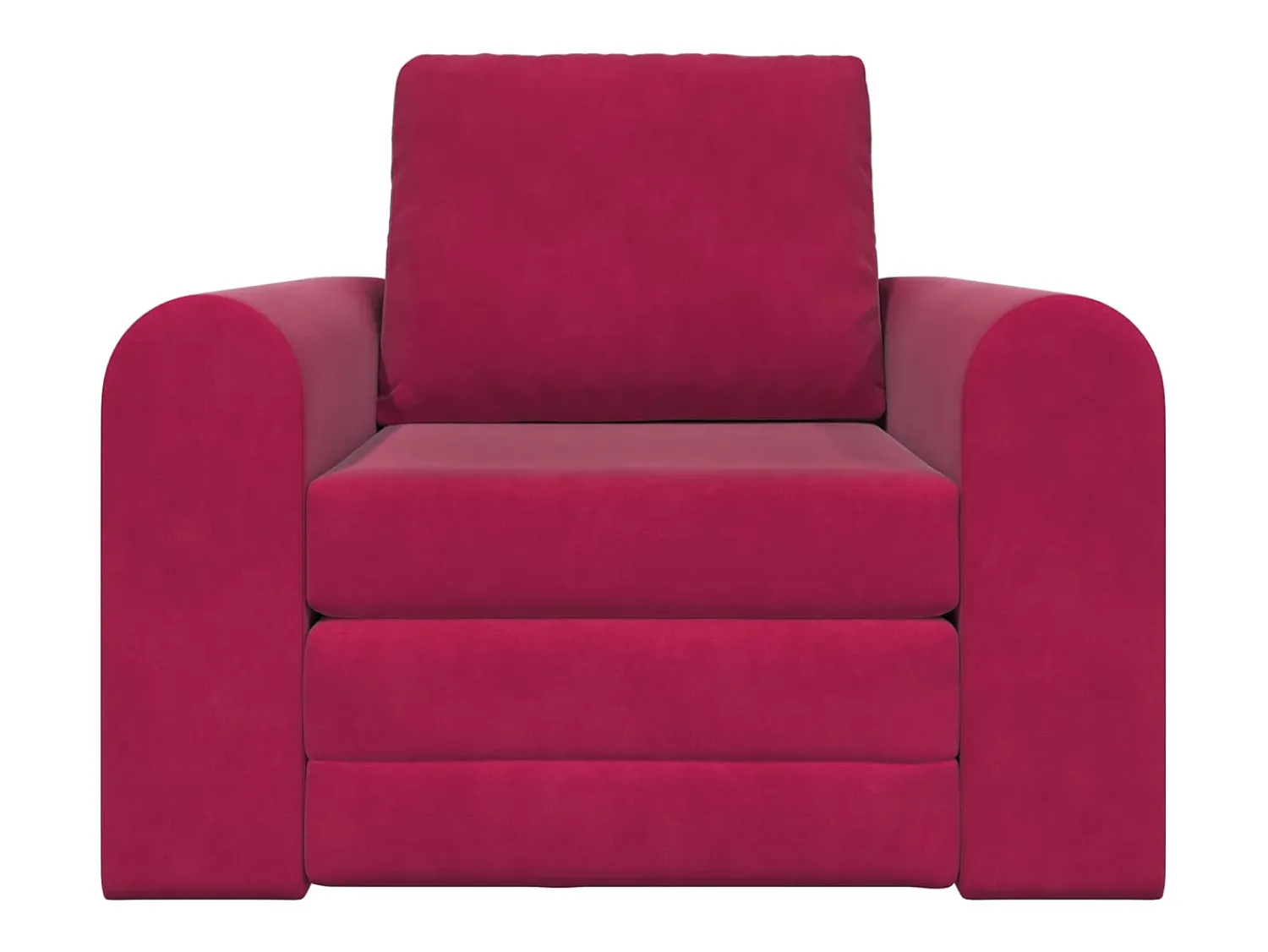 Discount vidaxl Sofá-Cama Vinho 98 x 71 x 83 cm Veludo Vermelho