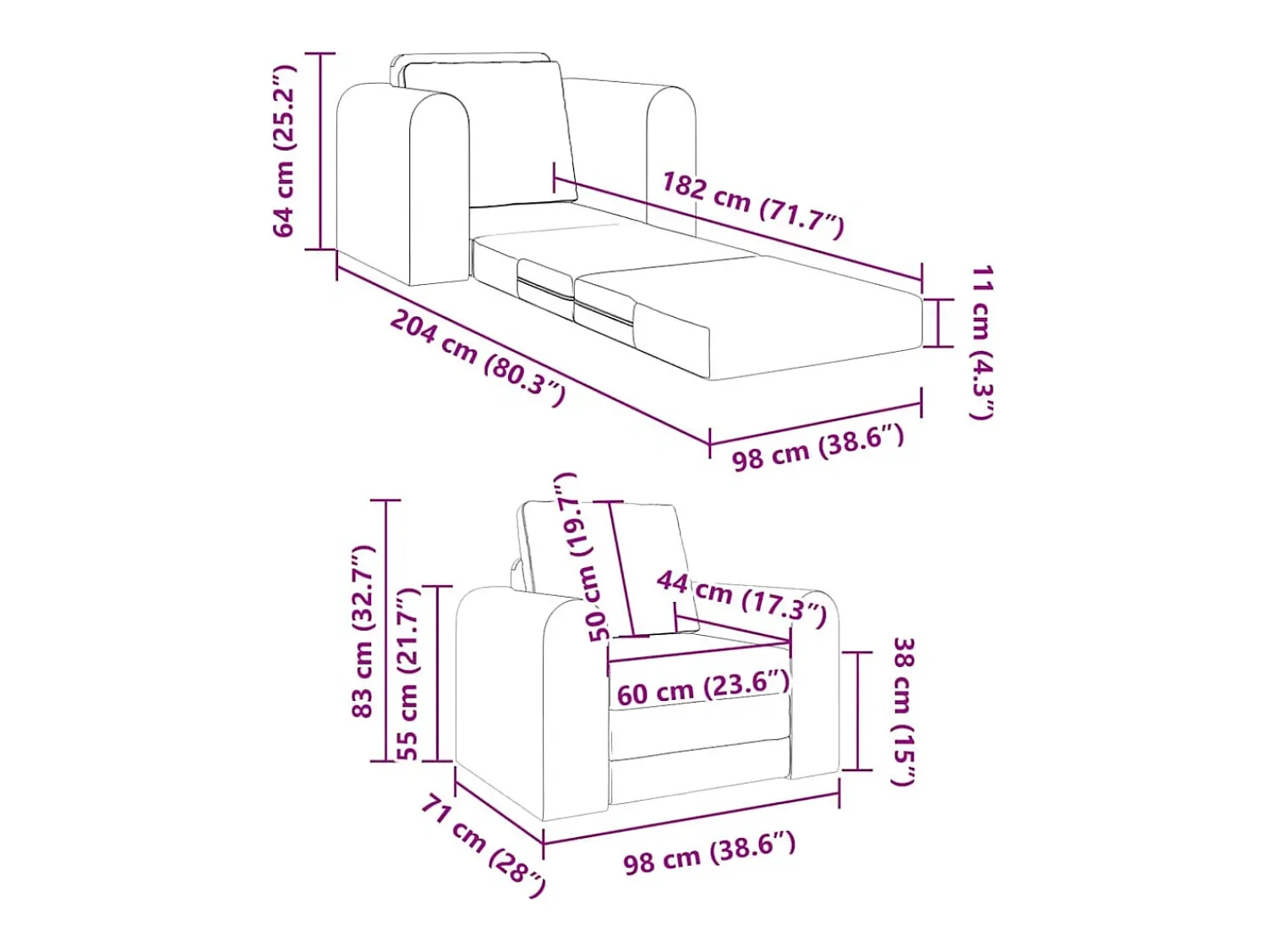 Discount vidaxl Sofá-Cama Vinho 98 x 71 x 83 cm Veludo Vermelho