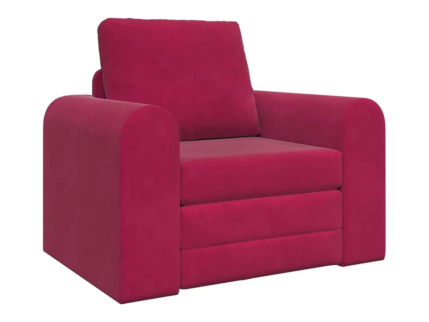 Discount vidaxl Sofá-Cama Vinho 98 x 71 x 83 cm Veludo Vermelho