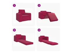 Discount vidaxl Sofá-Cama Vinho 98 x 71 x 83 cm Veludo Vermelho