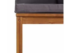 vidaxl Sofás de canto 2pcs c/ almofadões -escuro acácia maciça^ Sofá