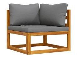 Sofá|vidaxl Sofás de canto seccionais c/ almofadões 2 pcs -escuro Cinzento