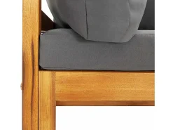 Sofá|vidaxl Sofás de canto seccionais c/ almofadões 2 pcs -escuro Cinzento