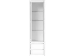 Discount Petits-Meubles Soren Armário expositor de 1 porta e 2 gavetas Branco