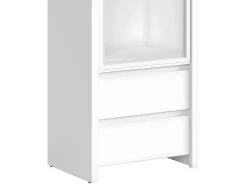 Discount Petits-Meubles Soren Armário expositor de 1 porta e 2 gavetas Branco