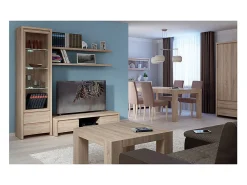 Outlet Petits-Meubles Soren Wood Armário expositor de 1 porta e 2 gavetas Natural claro