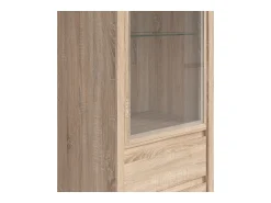 Outlet Petits-Meubles Soren Wood Armário expositor de 1 porta e 2 gavetas Natural claro