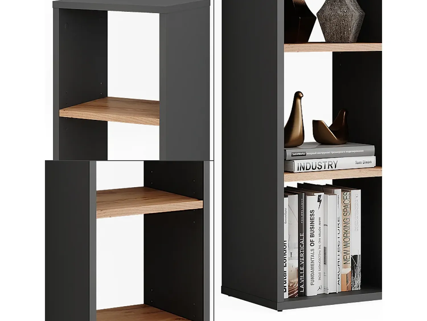 Hot Vicco Standregal carvalho antracite/goldkraft 30x24x80.1 orlando Cinza antracite