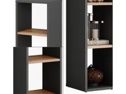 Prateleira|Vicco Standregal carvalho antracite/goldkraft 21.6x24x80.1 orlando Cinza antracite