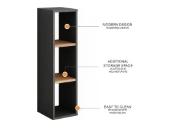 Prateleira|Vicco Standregal carvalho antracite/goldkraft 21.6x24x80.1 orlando Cinza antracite