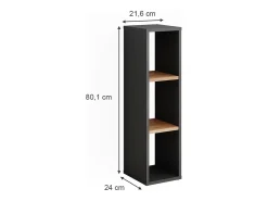 Prateleira|Vicco Standregal carvalho antracite/goldkraft 21.6x24x80.1 orlando Cinza antracite