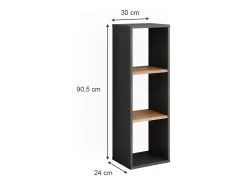 Prateleira|Vicco Standregal carvalho antracite/goldkraft 30x24x90.5 orlando Cinza antracite