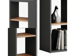 Prateleira|Vicco Standregal carvalho antracite/goldkraft 30x24x90.5 orlando Cinza antracite