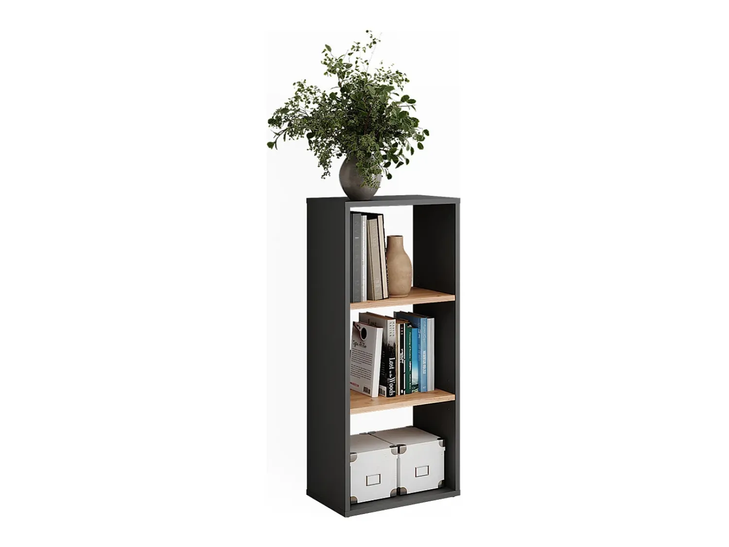 Prateleira*Vicco Standregal carvalho antracite/goldkraft 40x24x90.5 orlando Cinza antracite