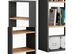 Prateleira*Vicco Standregal carvalho antracite/goldkraft 40x24x90.5 orlando Cinza antracite