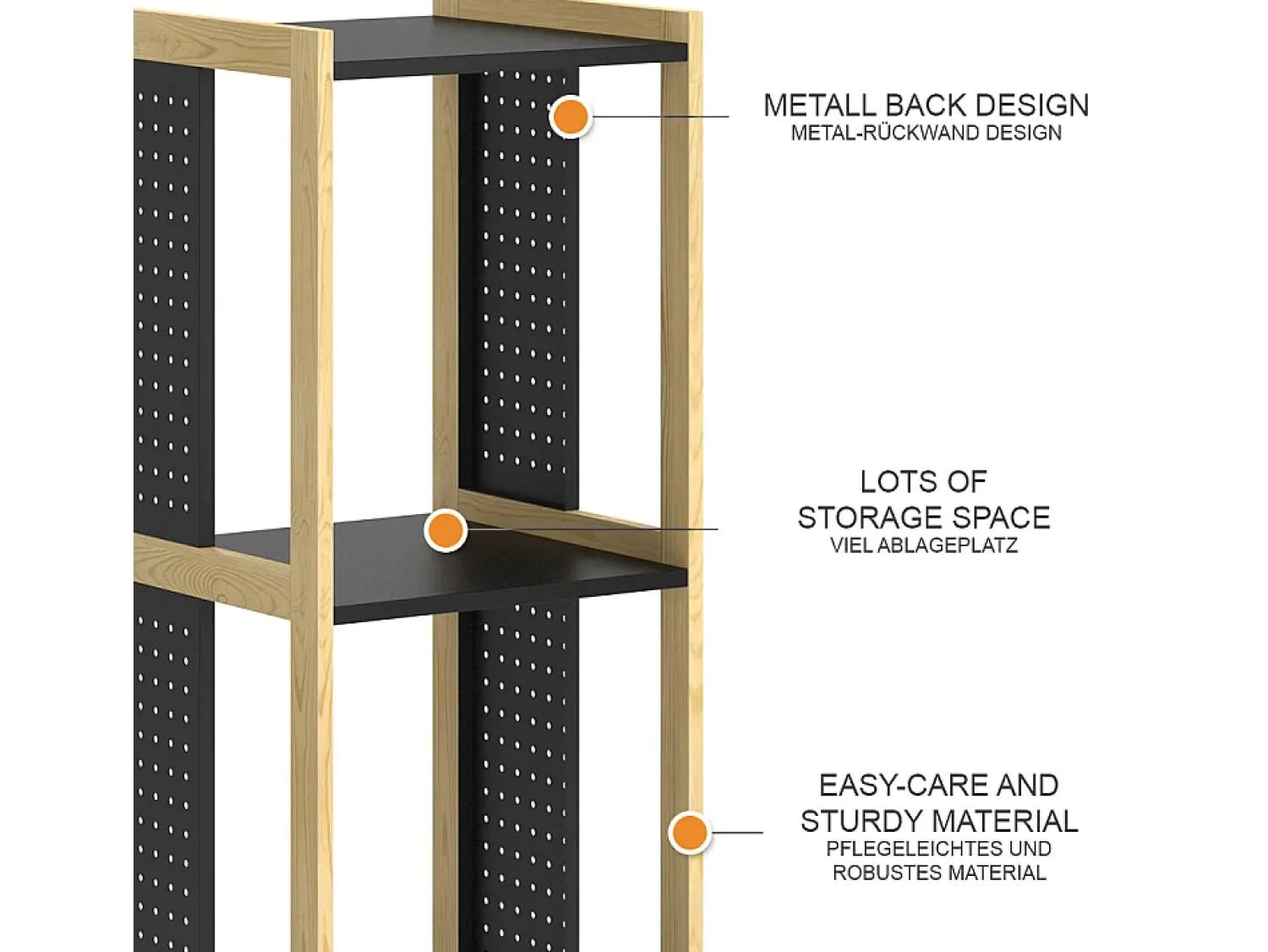 Vicco Standregal 40x40x107 elvia^ Prateleira