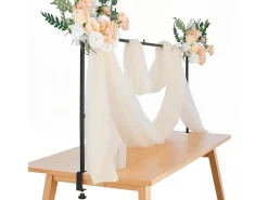 Prateleira* Suporte de Haste de Mesa SucceBuy com Pinças, Suporte de Arco de Mesa, Altura Ajustável 33-107 cm Comprimento Ajustável 71.1-249 cm, Quadro de Arco de Metal Preto