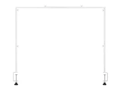 Suporte de Haste de Mesa SucceBuy com Pinças, Suporte de Arco de Mesa, Altura Ajustável 33-106.7 cm Comprimento Ajustável 71.1-249 cm, Quadro de Arco de Metal^ Prateleira