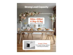 Suporte de Haste de Mesa SucceBuy com Pinças, Suporte de Arco de Mesa, Altura Ajustável 33-106.7 cm Comprimento Ajustável 71.1-249 cm, Quadro de Arco de Metal^ Prateleira
